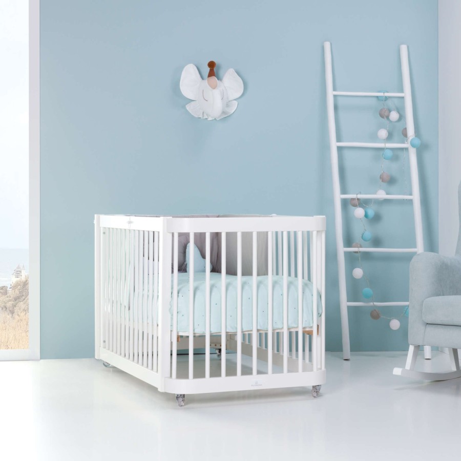 Culle Per Bambini Alondra | Cot- Bed For Babies (3In1) Crea Due White 70X140 - C300