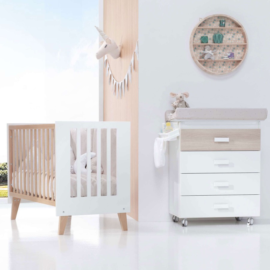 Culle Per Bambini Alondra | Wooden Co-Sleeping Cot 4 In 1 Nexor Natural · C187R-M7795