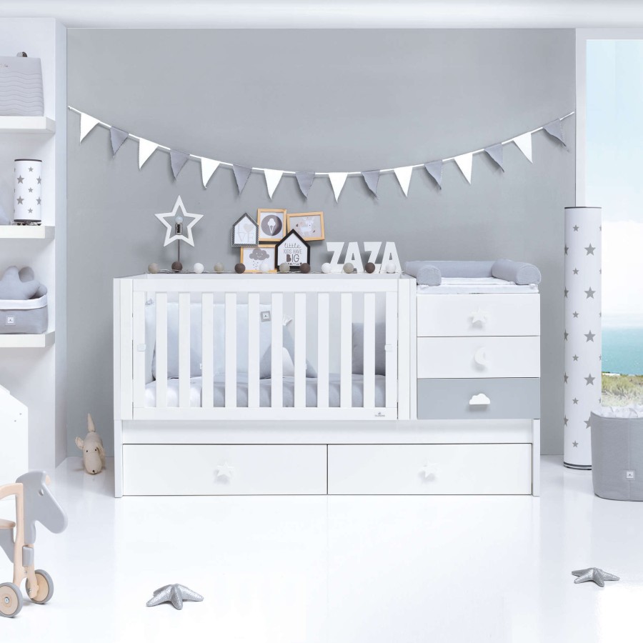 Lettini Trasformabili Alondra | Convertible Crib Sero Bubble Grey · K554