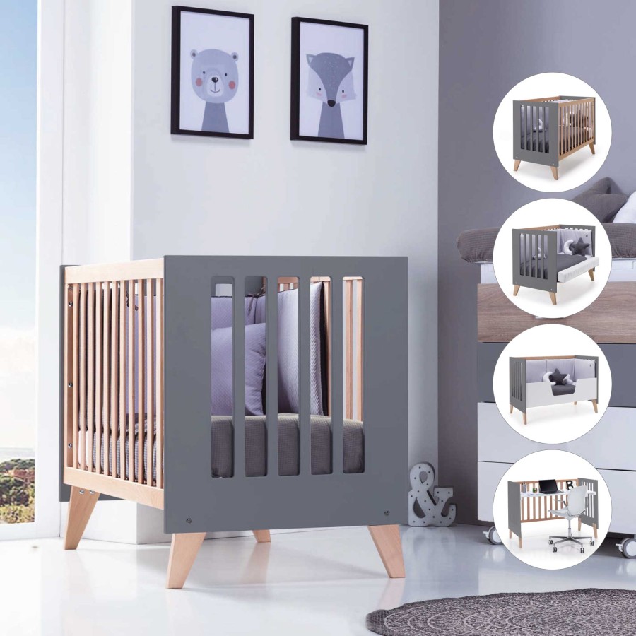 Culle Per Bambini Alondra | Wooden Co-Sleeping Cot 4 In 1 Nexor Marengo · C187R-M6995