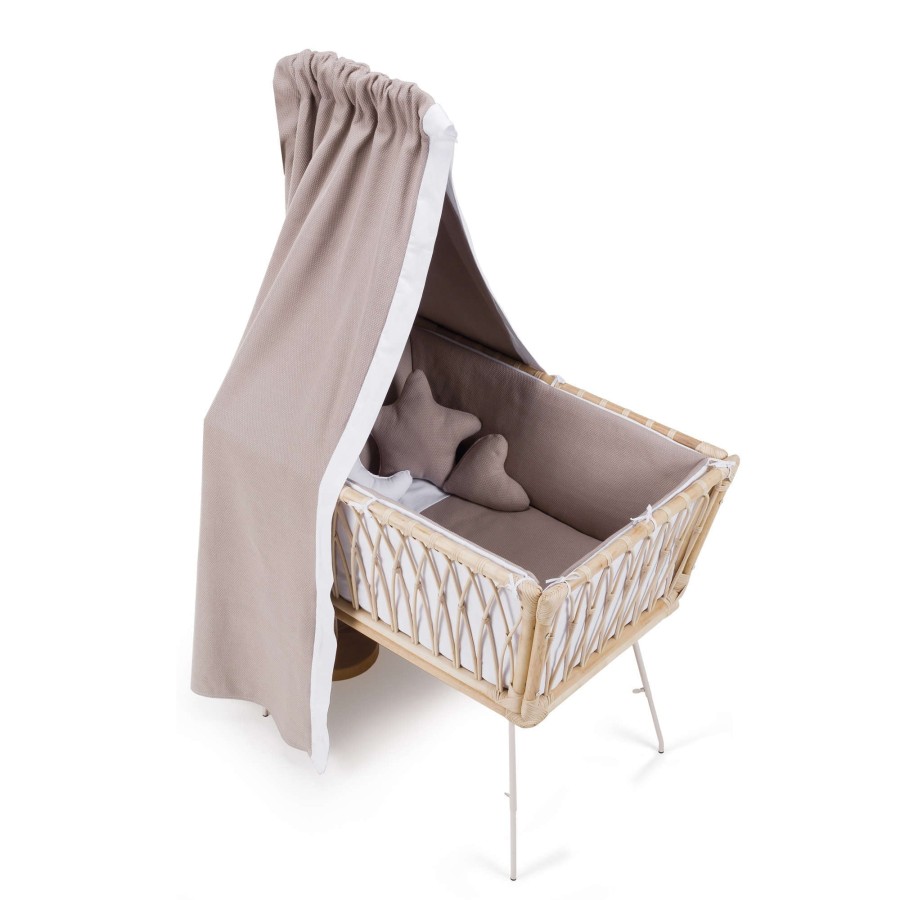 Culle Alondra | Canopy In Aqua-Green Fabric For Rattan Cot/Crib · 661 181 Mare