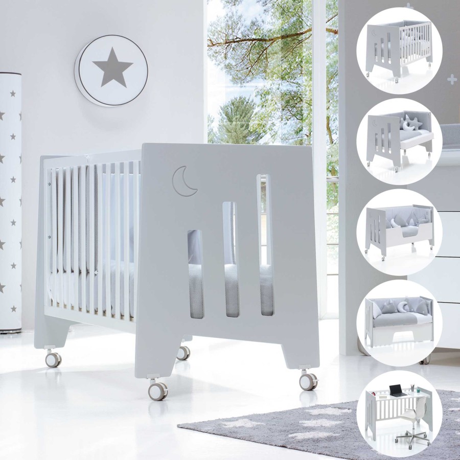 Culle Per Bambini Alondra | Cot And Desk 60X120Cm 5 Stages Omni Grey · C181-M7778