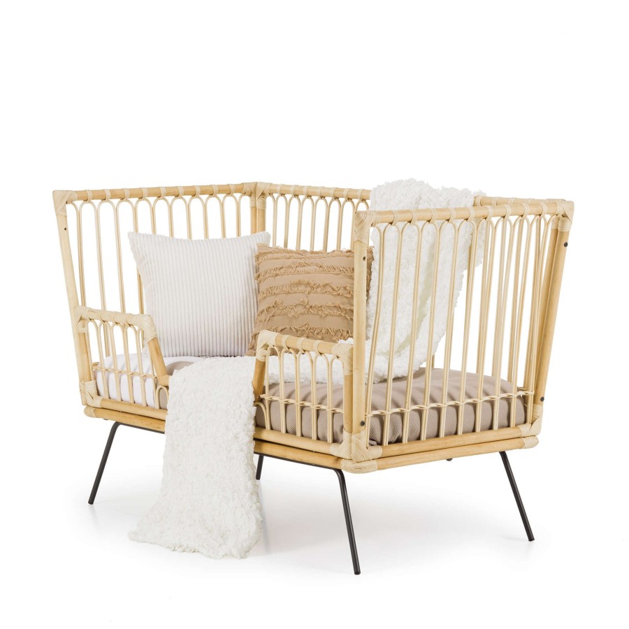 Culle Per Bambini Alondra | Rattan Baby Cot 60X120 Diem - Rc222-N99