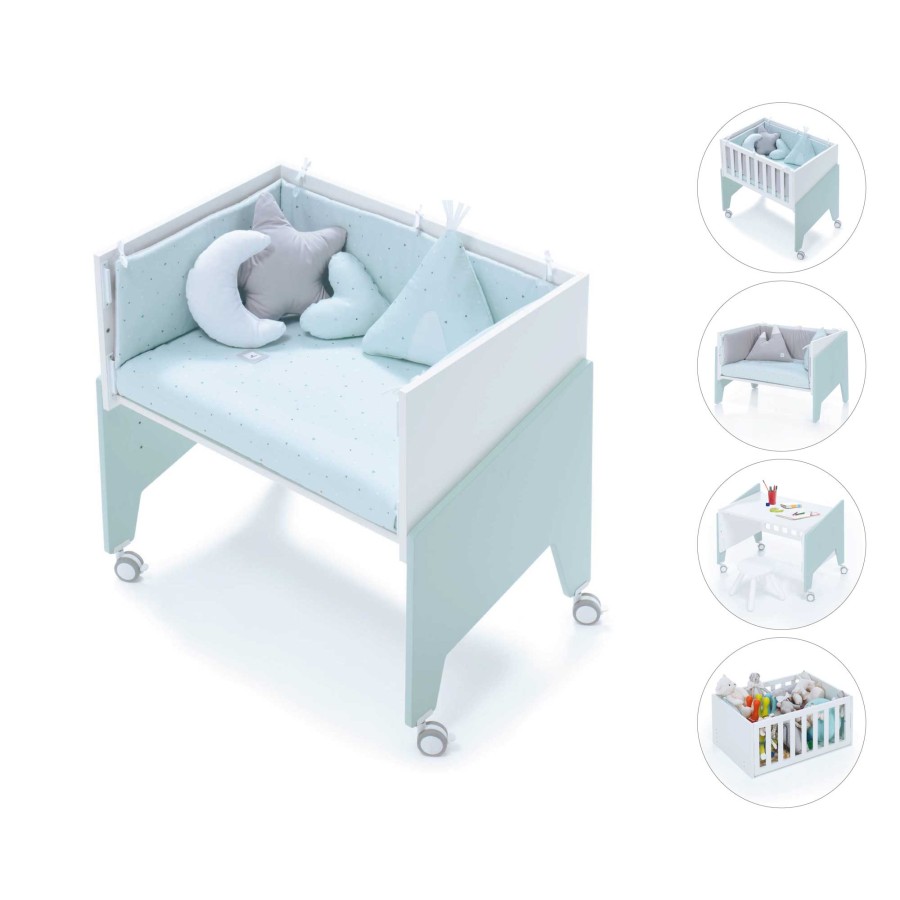 Culle Alondra | Mint Co-Sleeping Crib 50X80 Equo · C10-M7755