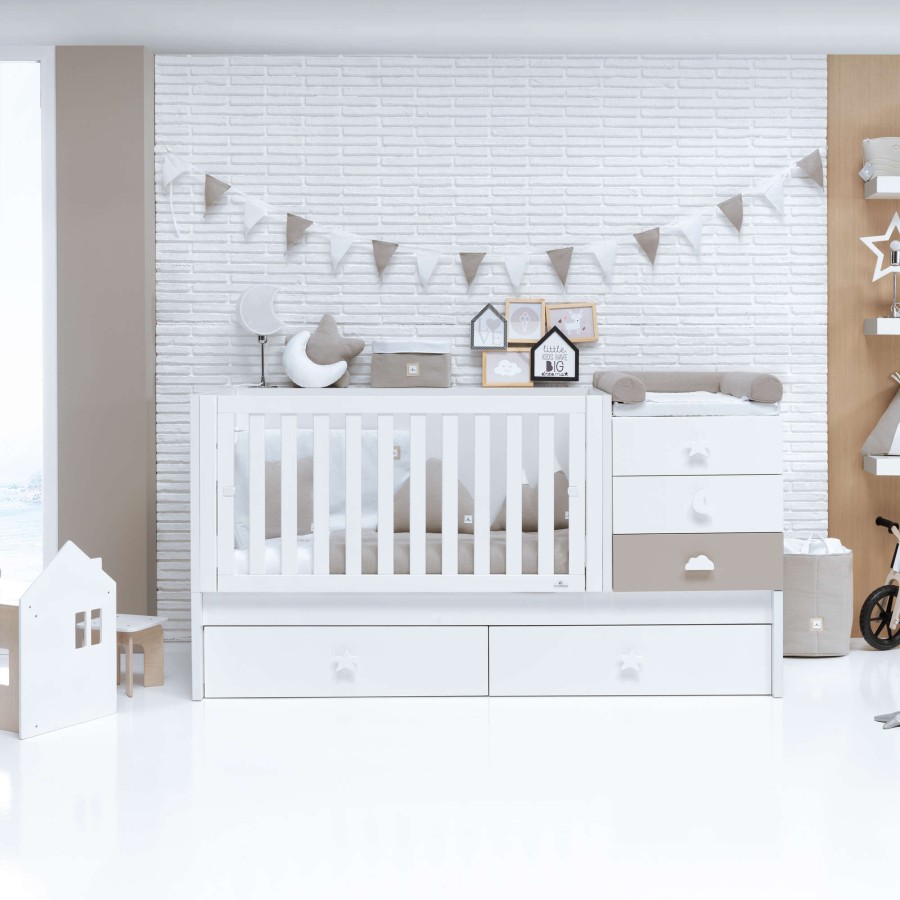 Lettini Trasformabili Alondra | Convertible Crib Sero Bubble · K554 Beige