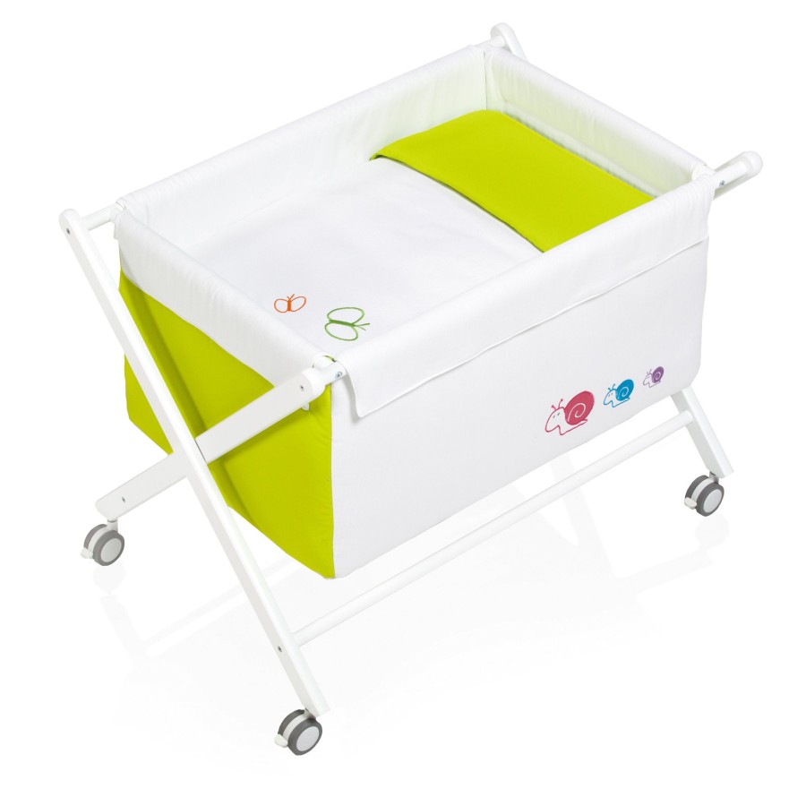 Culle Alondra | White And Green Sissor Baby Crib · 670-251 251 Verde