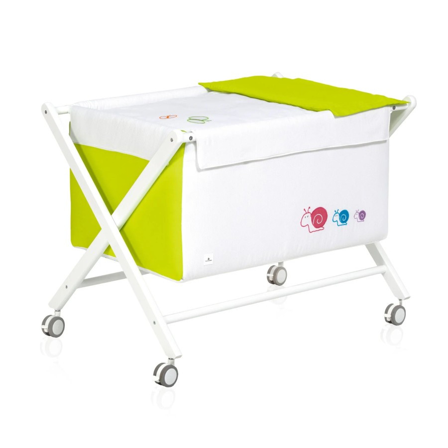 Culle Alondra | White And Green Sissor Baby Crib · 670-251 251 Verde