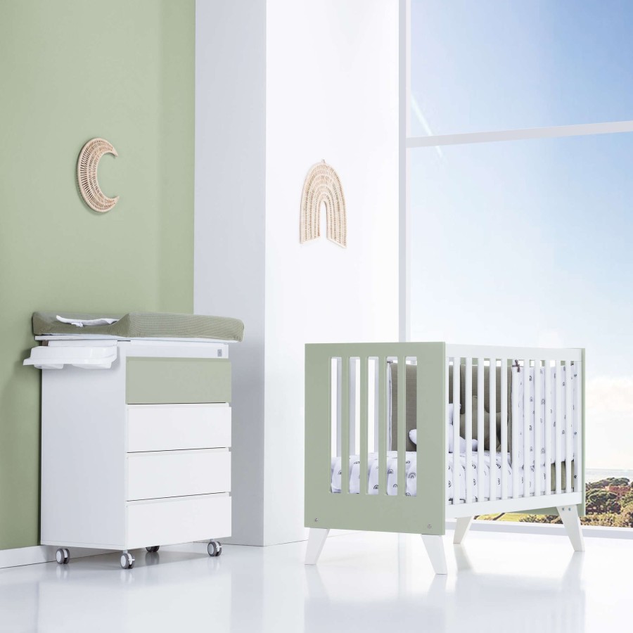 Culle Per Bambini Alondra | Co-Sleeping Cot 4 In 1 Nexo Erba Olive-Green · C187-M7756