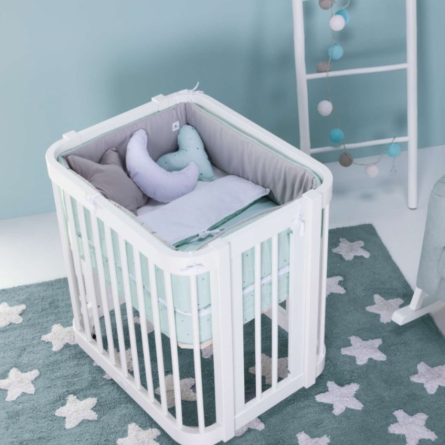 Culle Alondra | Crib, Cot And Bed All-In-One (4In1) Crea Tre White 60X80 And 70X140 - C301