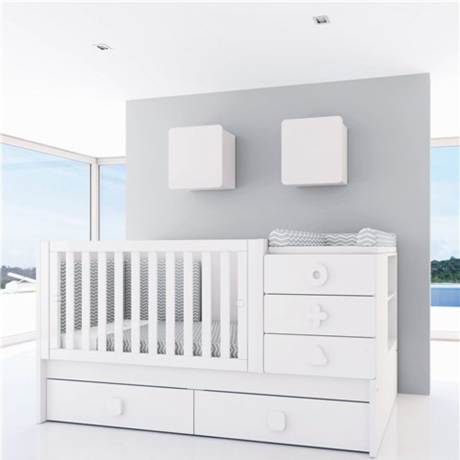 Lettini Trasformabili Alondra | Convertible Crib Sero Maths White · K550