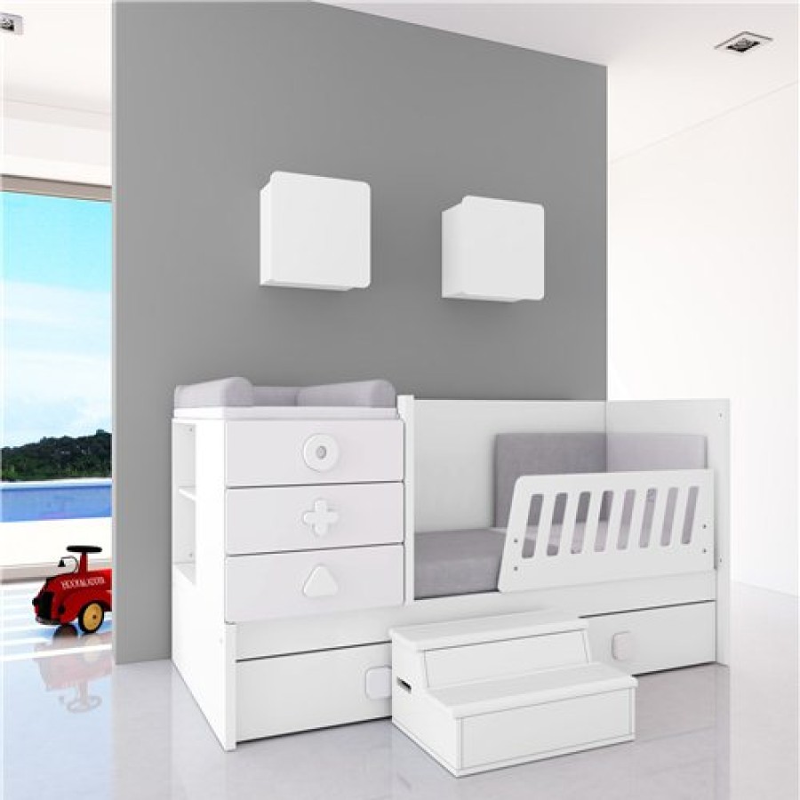 Lettini Trasformabili Alondra | Convertible Crib Sero Maths White · K550