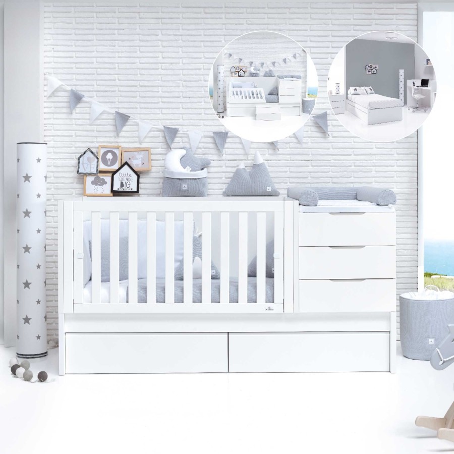 Lettini Trasformabili Alondra | Convertible Crib Sero More White · K546-M7700