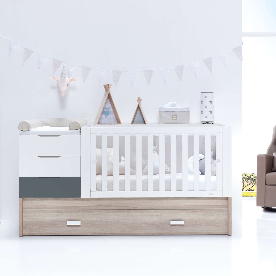 Lettini Trasformabili Alondra | Sero Loft Convertible Crib 70X140Cm · K547 Marengo