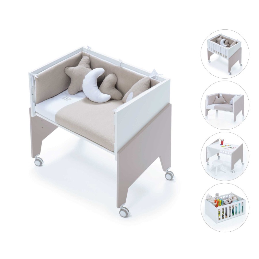 Culle Alondra | Beige Co-Sleeping Crib 50X80 Equo · C10-M7753