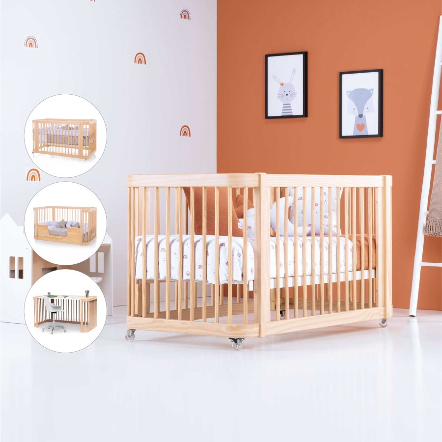 Culle Per Bambini Alondra | Cot- Bed For Babies (3In1) Crea Due Nomad 70X140 - C300