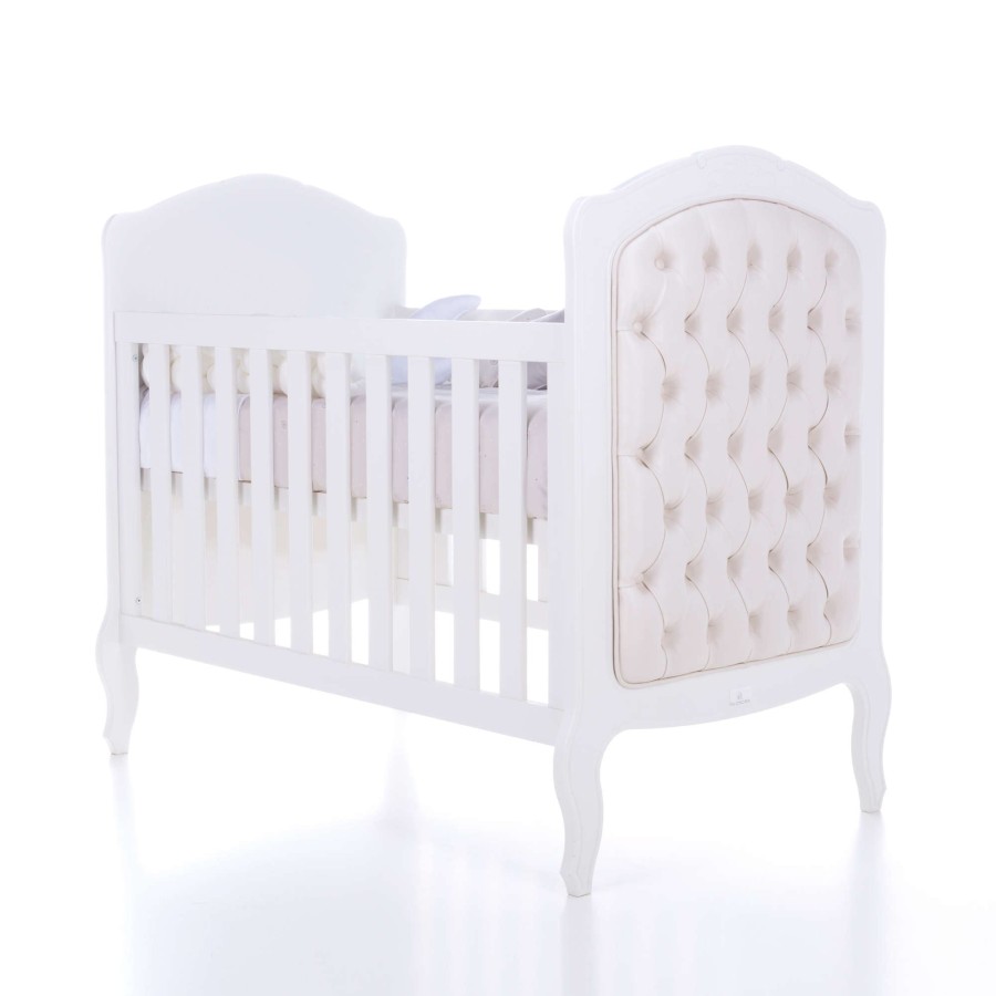 Culle Per Bambini Alondra | Classical Cot- Bed Epoca (3In1) White 70X140 Upholstered · C303