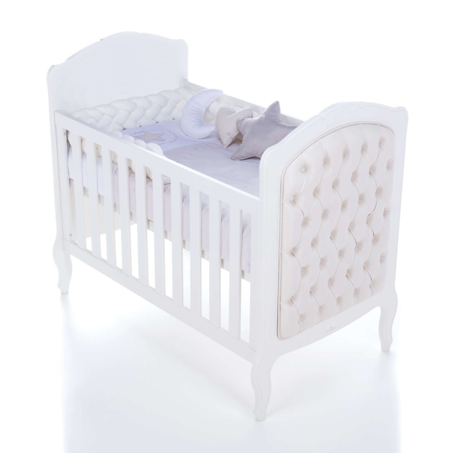 Culle Per Bambini Alondra | Classical Cot- Bed Epoca (3In1) White 70X140 Upholstered · C303