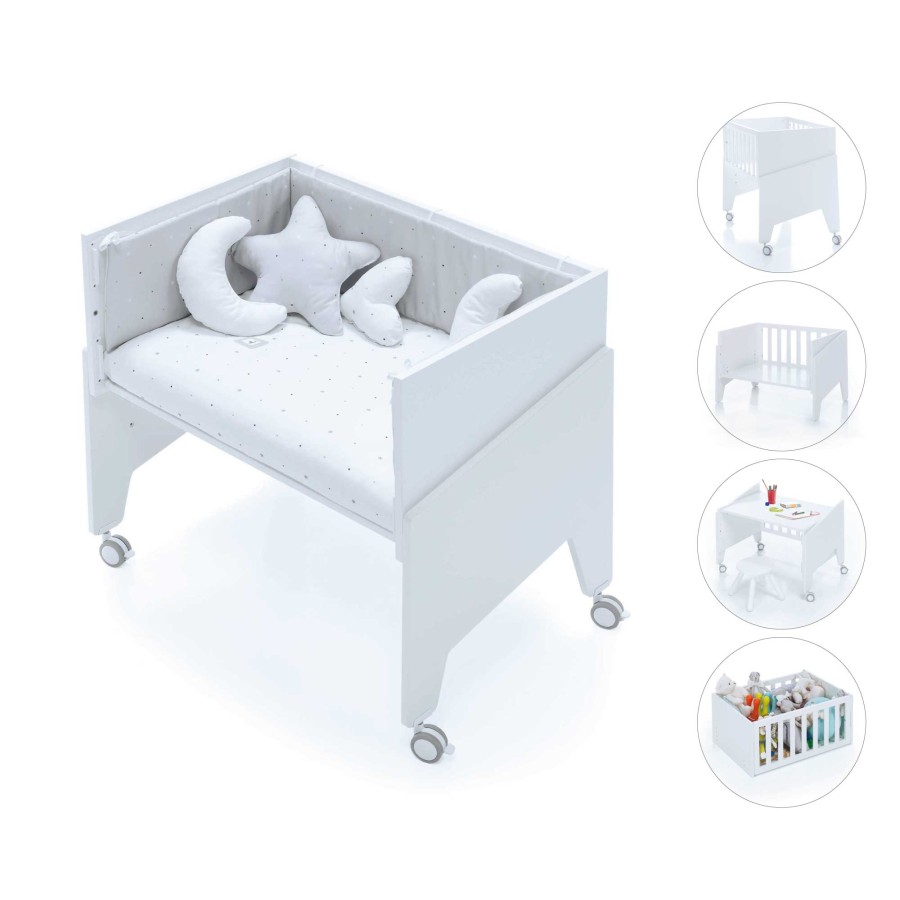 Culle Alondra | White Co-Sleeping Crib 50X80 Equo · C10-M7700