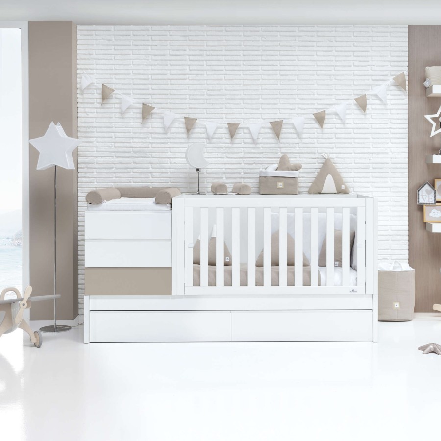 Lettini Trasformabili Alondra | Convertible Crib Sero Kubo Arena · K551 Beige