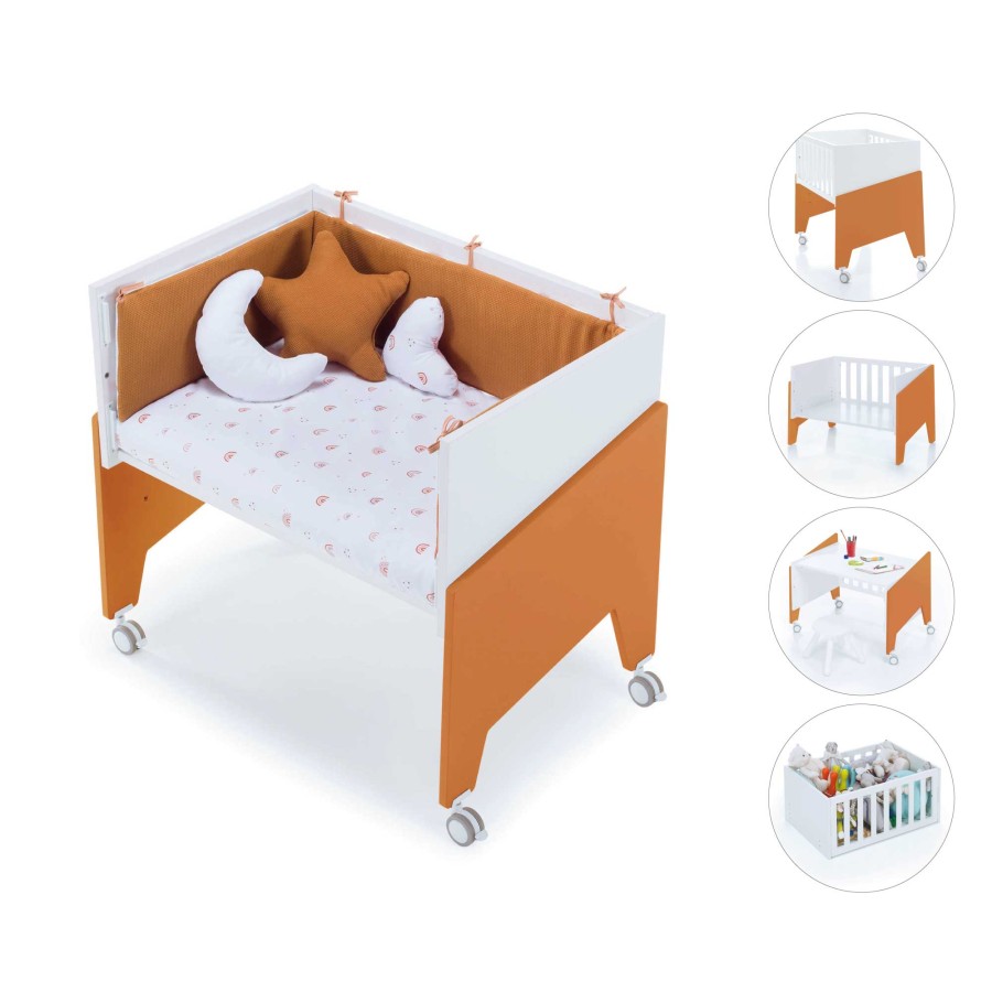 Culle Alondra | Terracotta Co-Sleeping Crib 50X80 Equo · C10-M7783