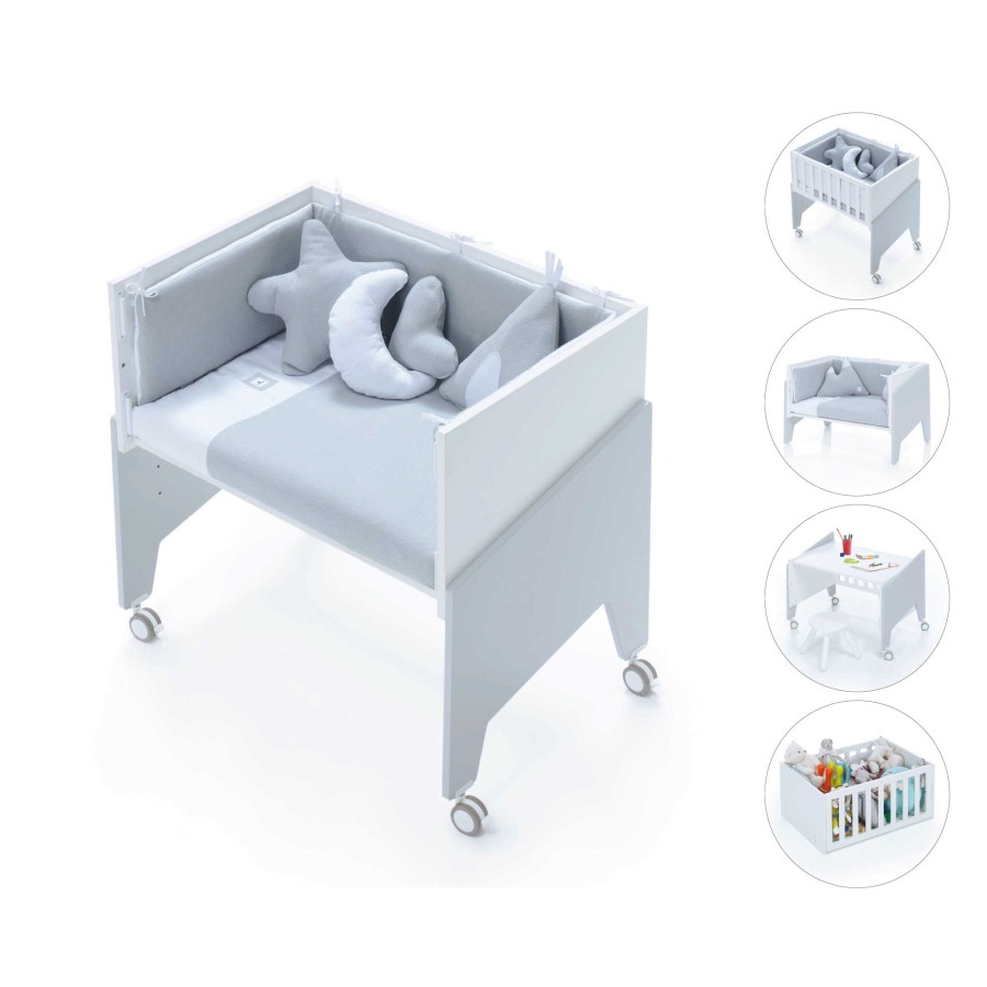 Culle Alondra | Grey Co-Sleeping Crib Equo 50X80 · C10-M7778