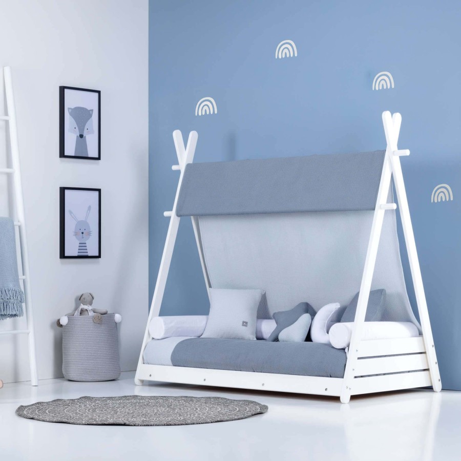 Montessori Alondra | Montessori Baby Bed 70X140Cm Homy Alba Blu 121