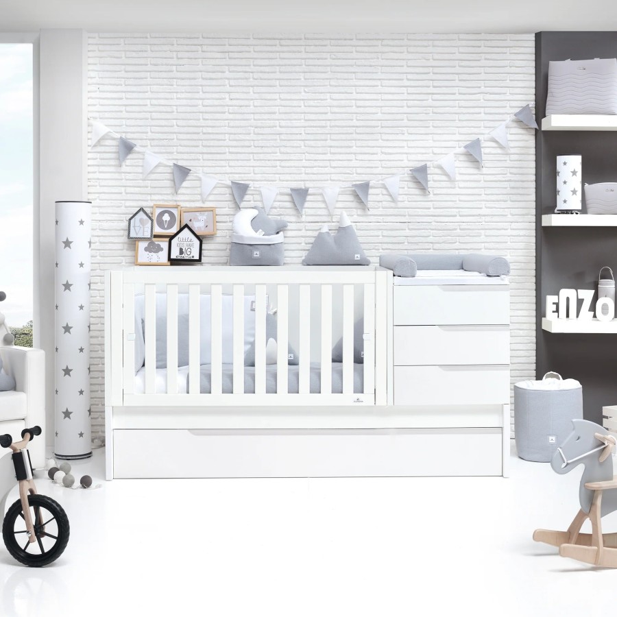 Lettini Trasformabili Alondra | Convertible Crib 70X140 Sero Evolutive White Artik · K502 Bianco