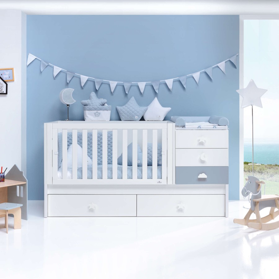 Lettini Trasformabili Alondra | Convertible Crib Sero Bubble Blue · K554